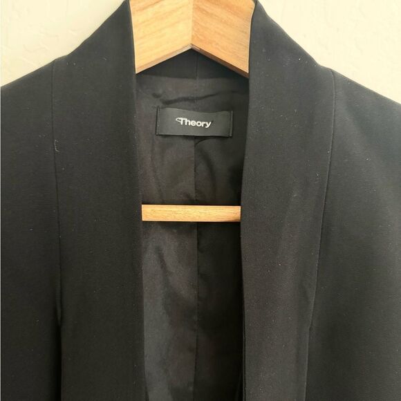 Theory Black Alkrine Admiral Crepe Blazer Size 8 - Picture 3 of 7
